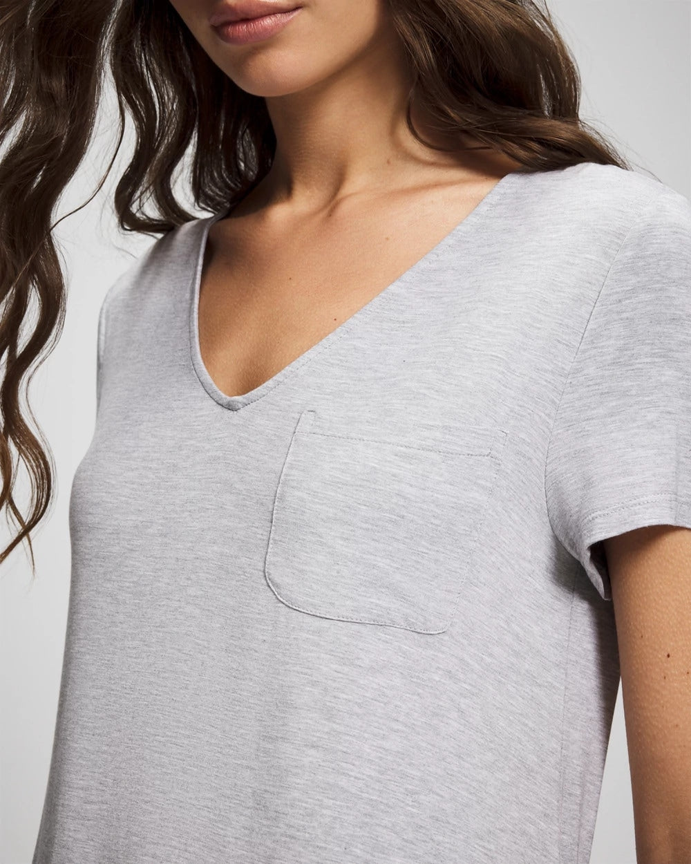 HEATHER OPAL GRAY Short-Sleeve Sleepshirt