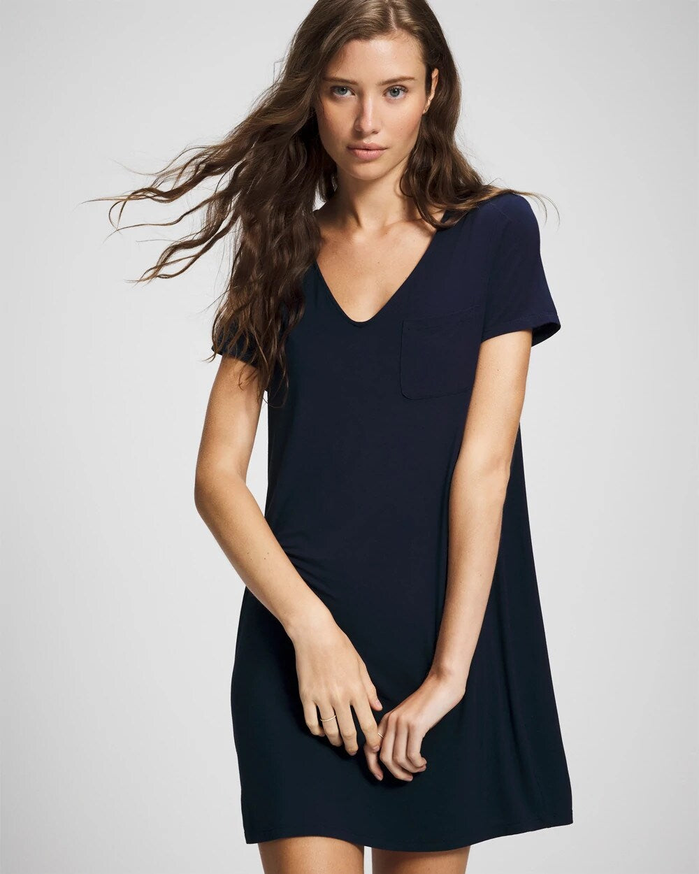 NIGHTFALL NAVY Short-Sleeve Sleepshirt