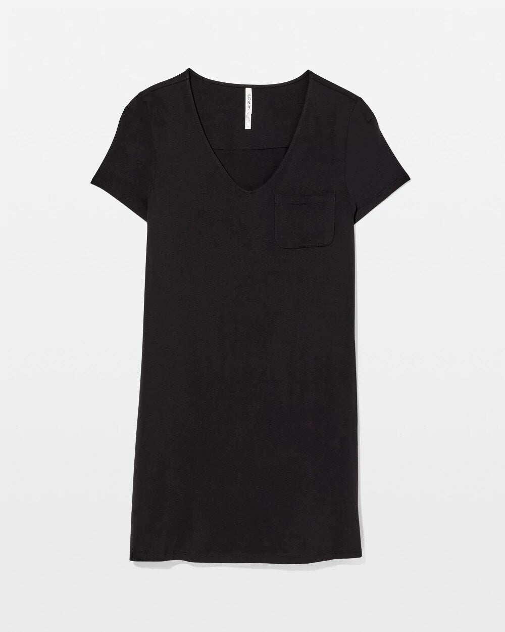 BLACK Short-Sleeve Sleepshirt