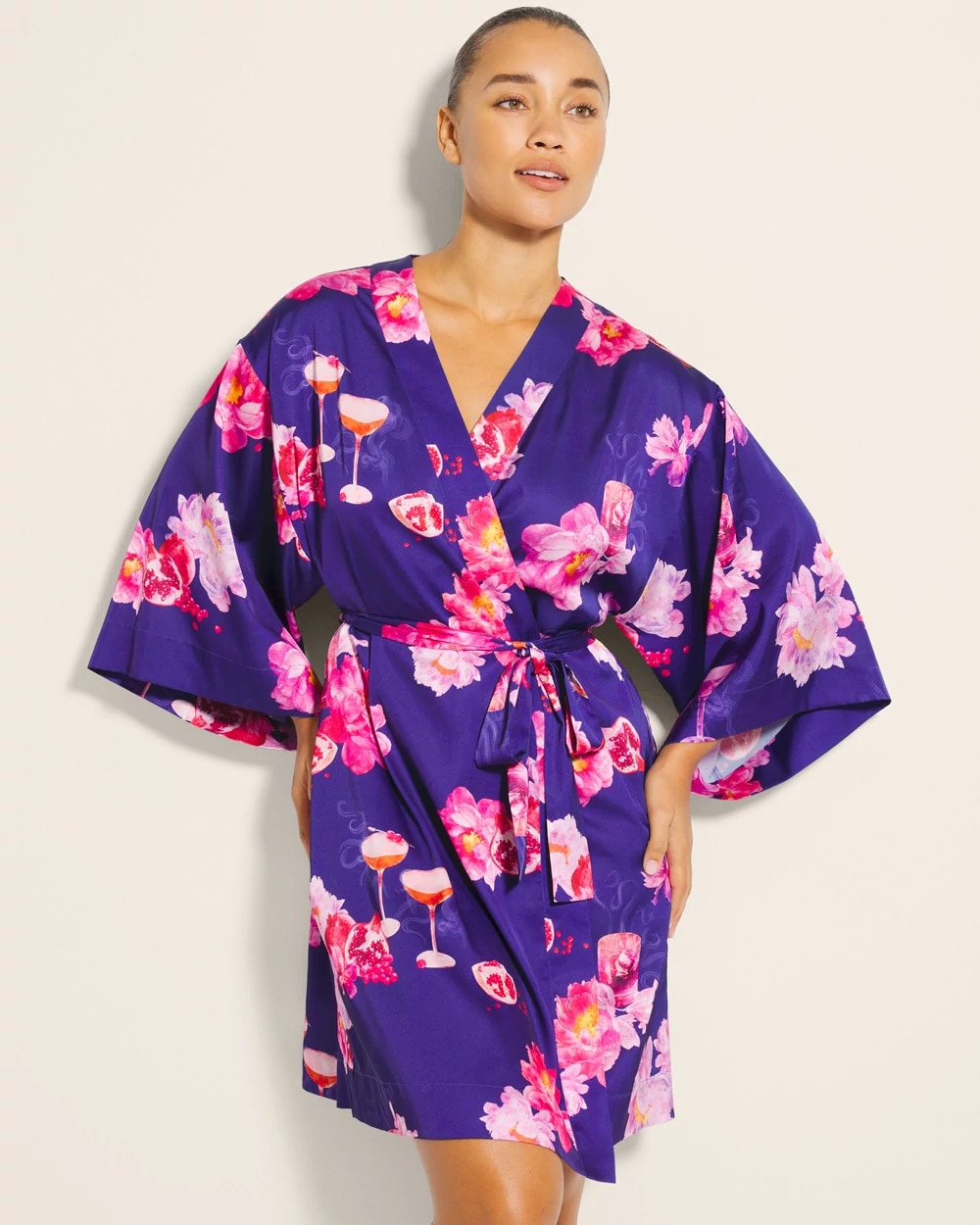 FROSTINIS PASSION FLOWER Kimono Robe