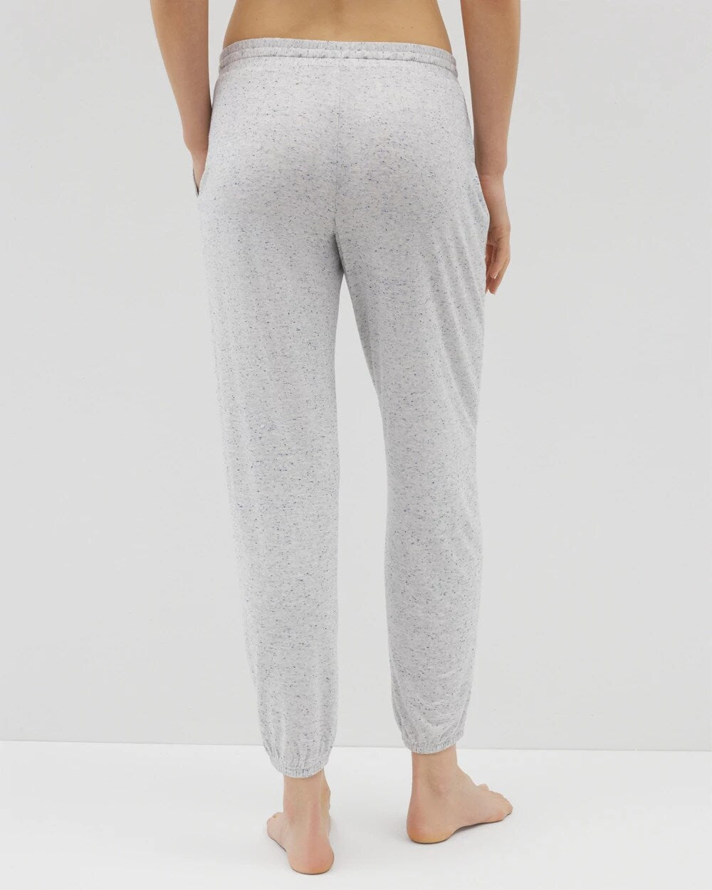 BLUE SLUB Slub Banded Ankle Pajama Pant