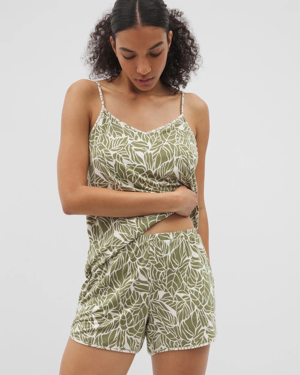 PALMTASTIC VETIVER/CHAMP Printed Pajama Short