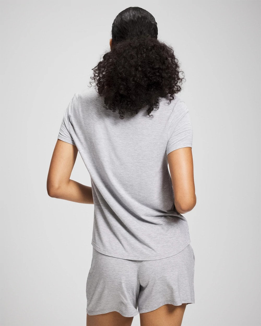 HEATHER OPAL GRAY Short Sleeve Pajama Tee