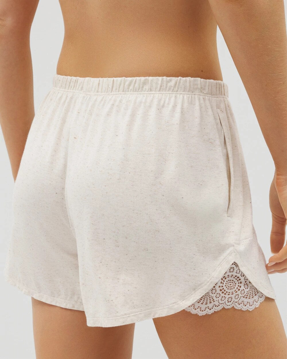 IVORY SLUB Slub Pajama Short