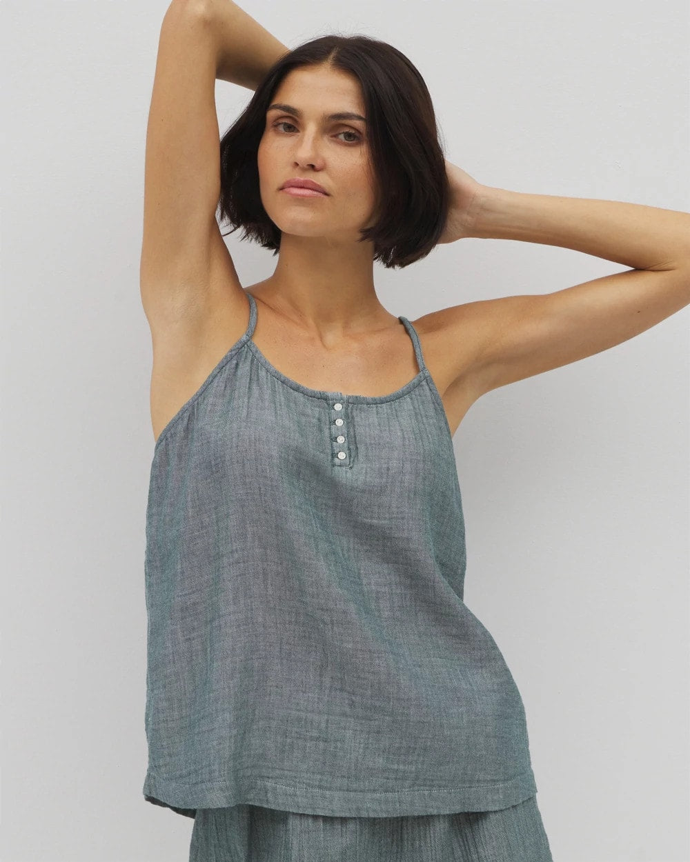 DARK SEA CROSSDYE Cotton Gauze Pajama Cami