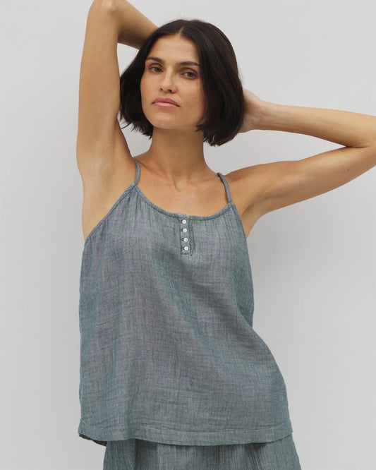 DARK SEA CROSSDYE Cotton Gauze Pajama Cami