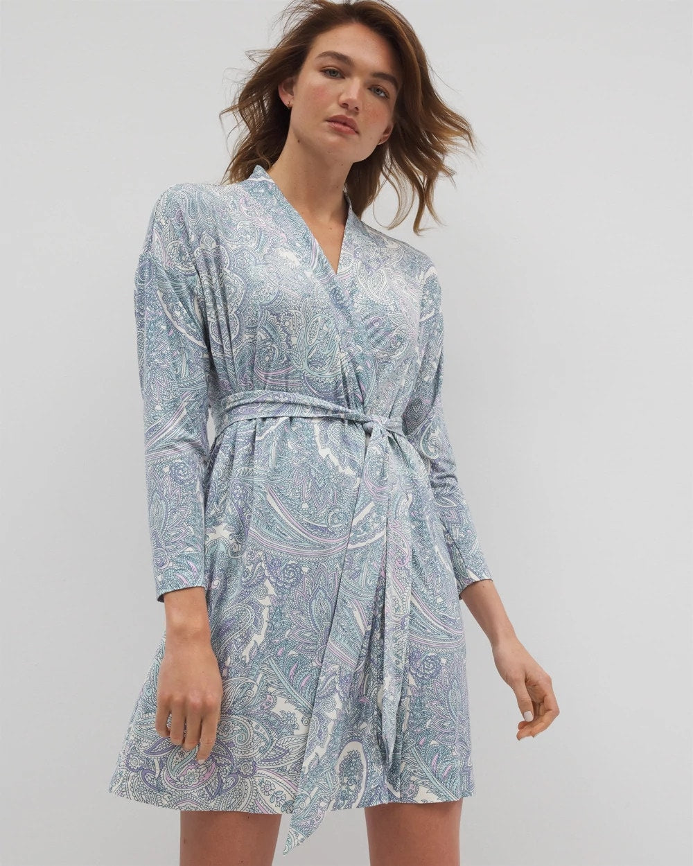 GLOBAL PAISLEY GRAND C Short Robe