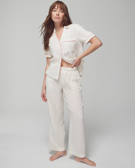 DBL CLOTH BW STRIPE Pajama Pants