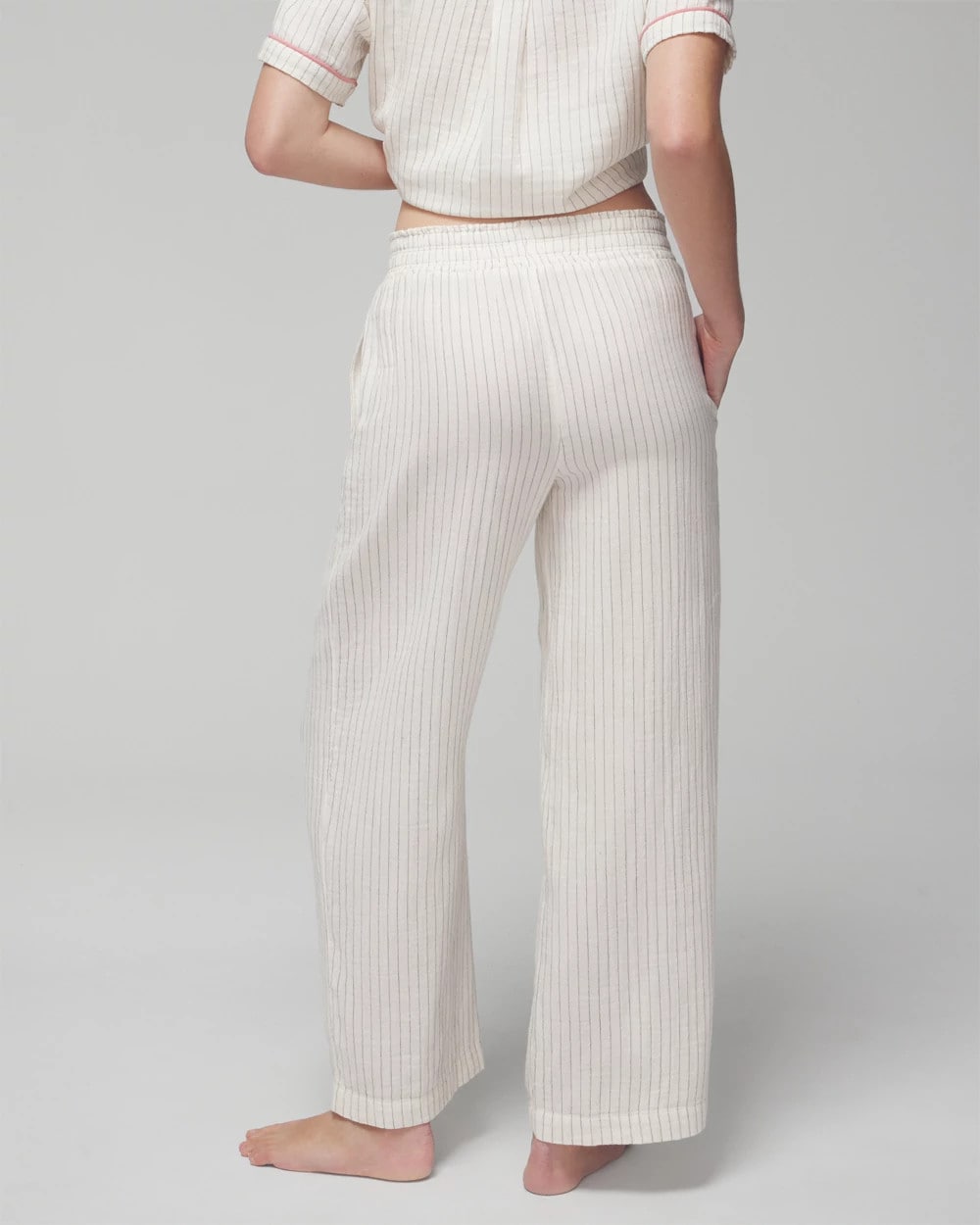 DBL CLOTH BW STRIPE Pajama Pants