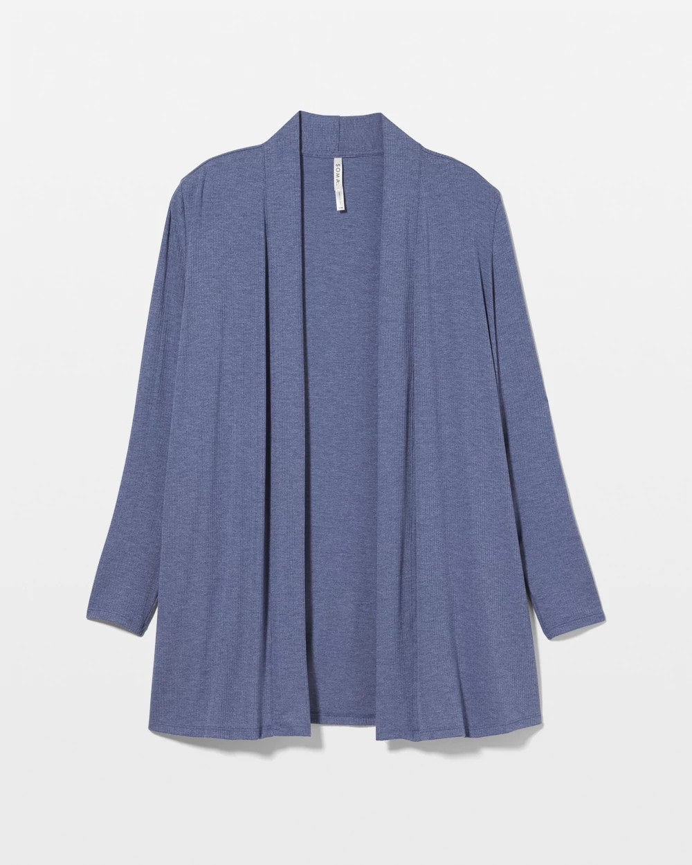 HEATHER DUSK Lightweight Rib Knit Long Sleeve Wrap