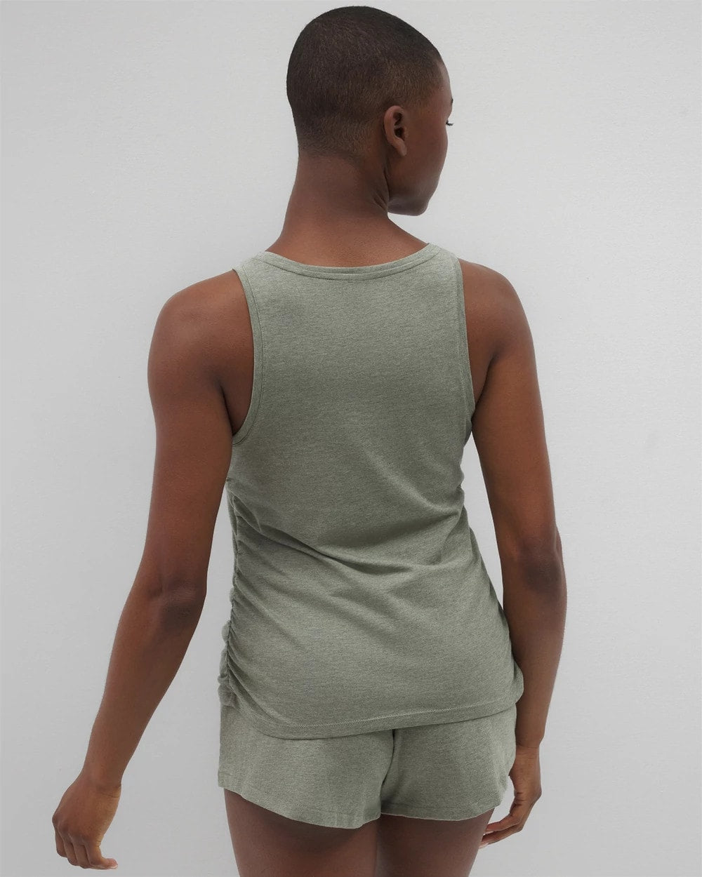 HEATHER HIGHLANDS Ruched Pajama Tank