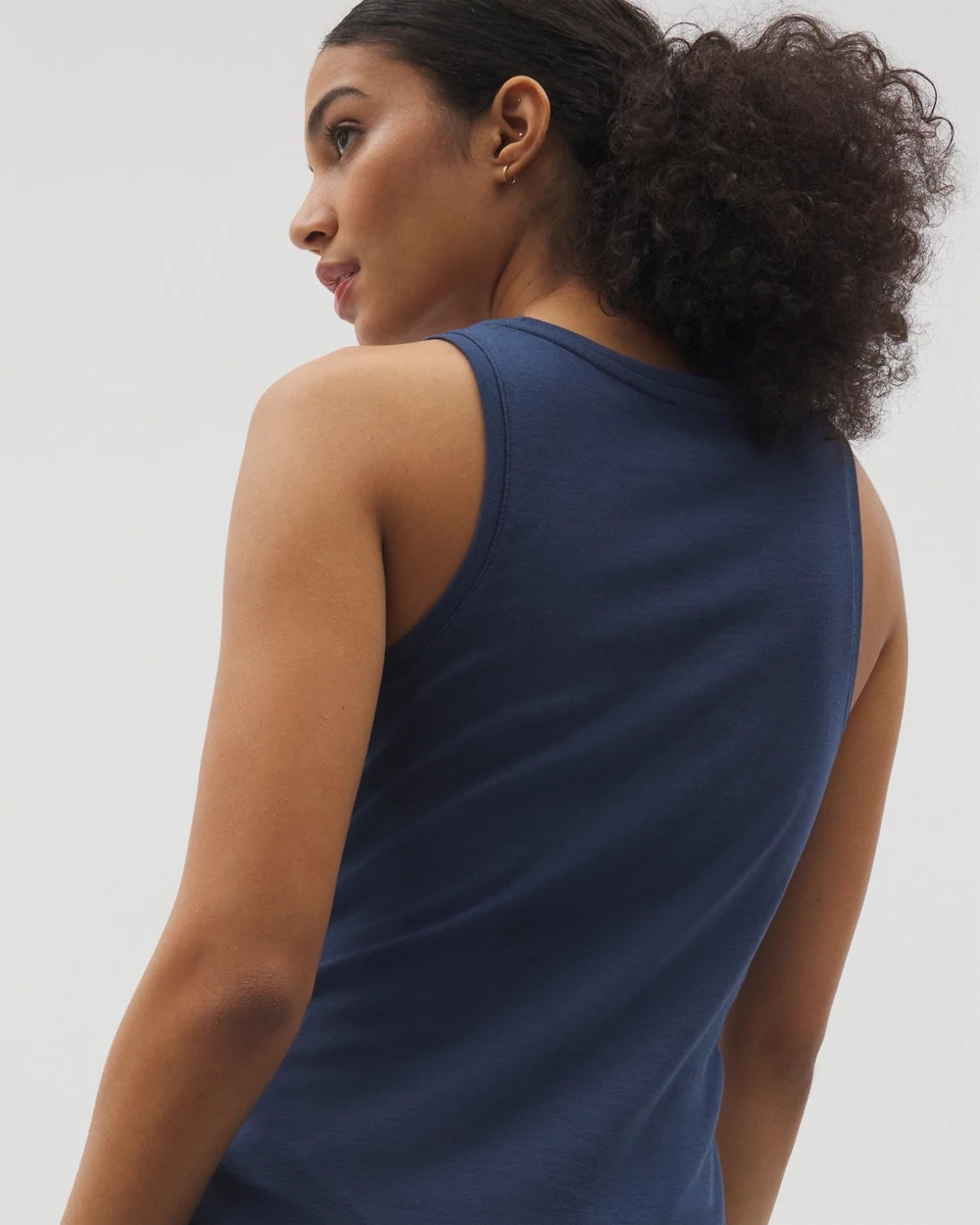 INK BLUE Ruched Pajama Tank