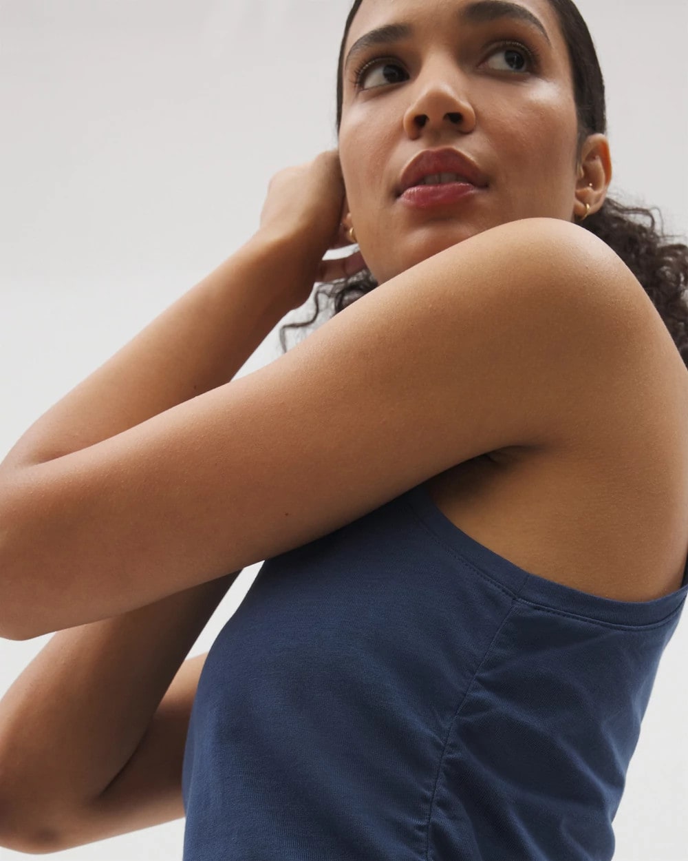 INK BLUE Ruched Pajama Tank