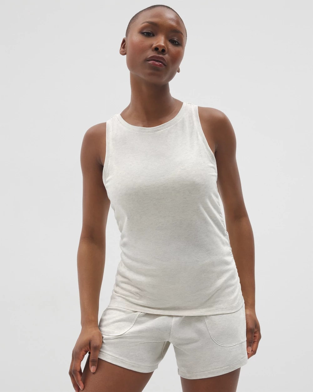 HEATHER CRYSTAL Ruched Pajama Tank