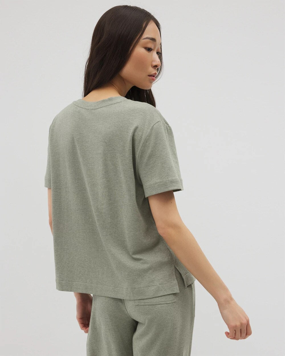 HEATHER HIGHLANDS Short-Sleeve Pocket Pajama Tee