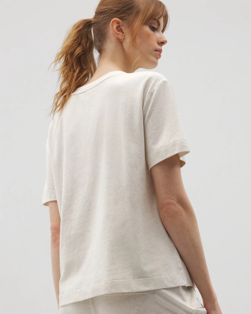 HEATHER CRYSTAL Short-Sleeve Pocket Pajama Tee