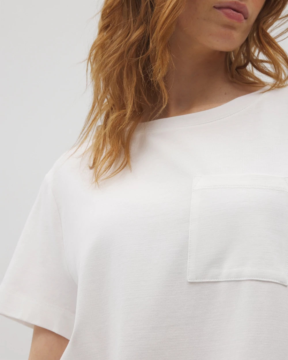 OPTIC WHITE Short-Sleeve Pocket Pajama Tee