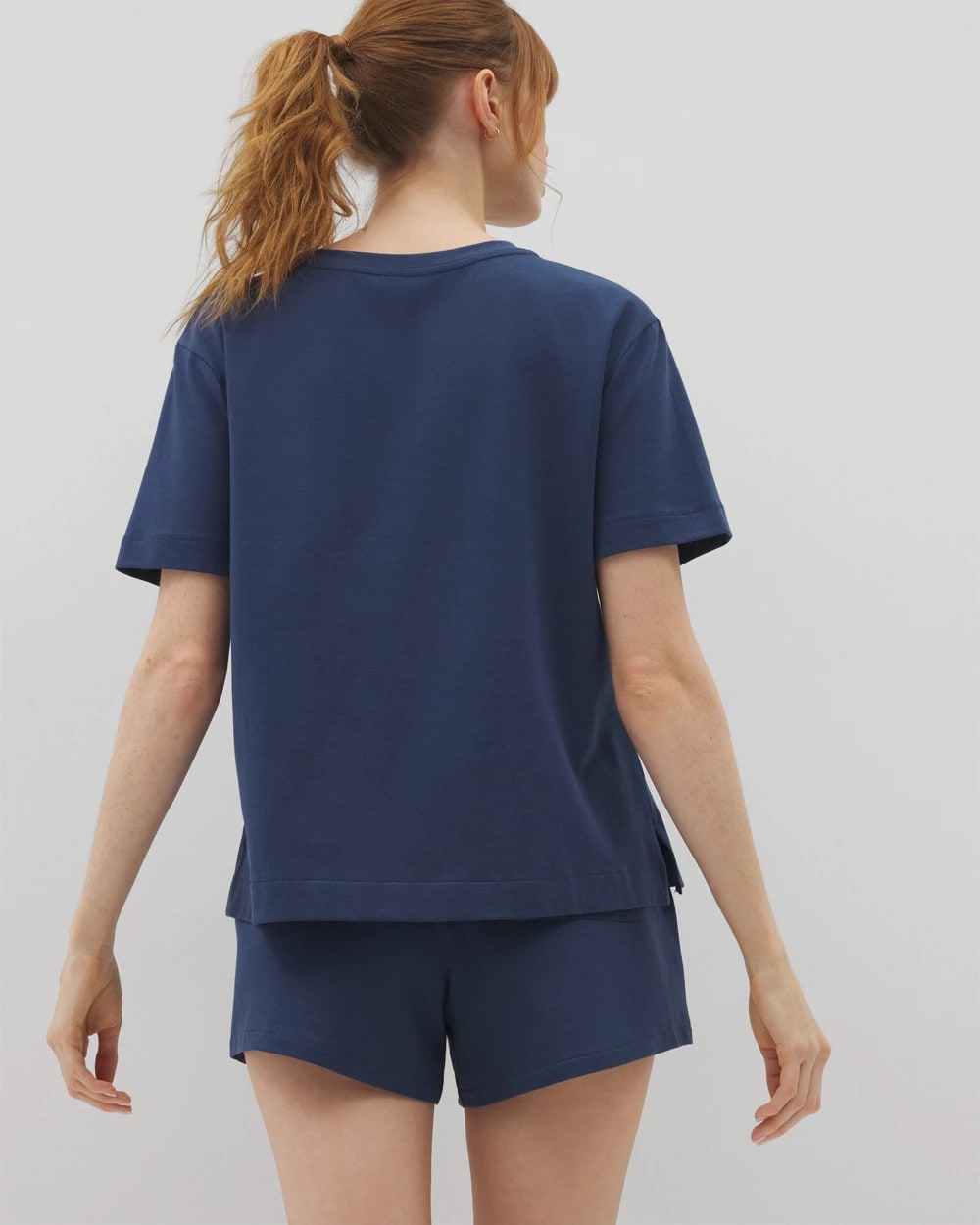 INK BLUE Short-Sleeve Pocket Pajama Tee