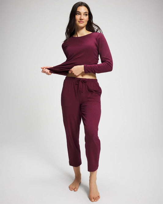 VELVET PLUM Crop Pajama Pants