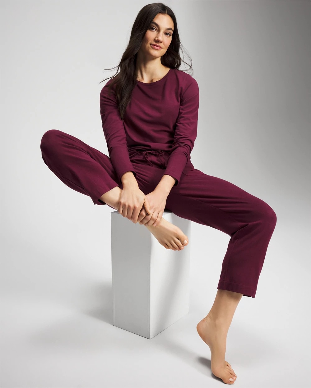 VELVET PLUM Crop Pajama Pants