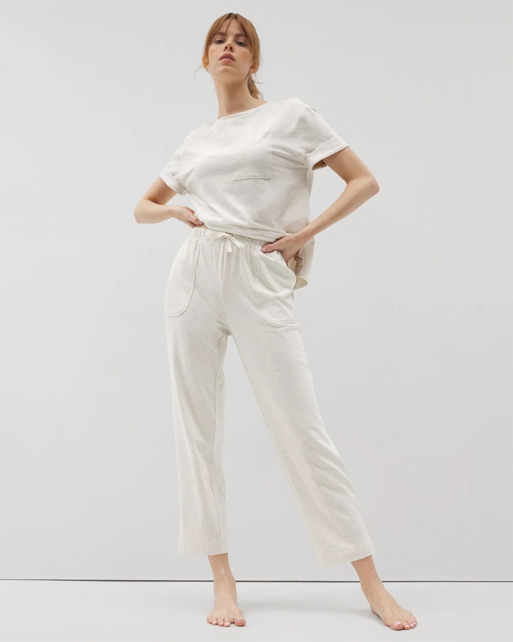 HEATHER CRYSTAL Crop Pajama Pants