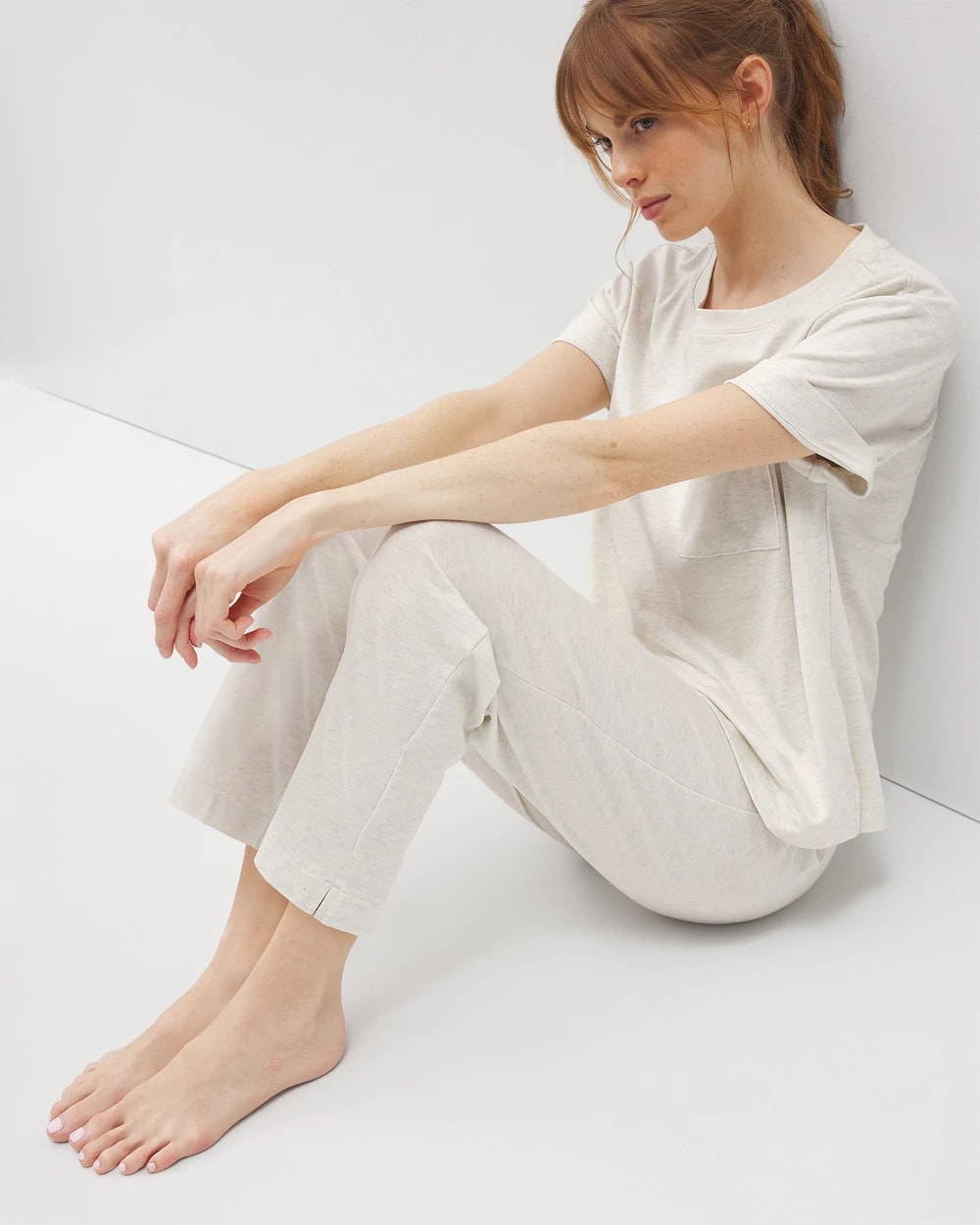 HEATHER CRYSTAL Crop Pajama Pants