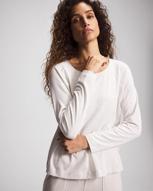 HEATHER CRYSTAL Most Loved Cotton Long Sleeve Pajama Tee