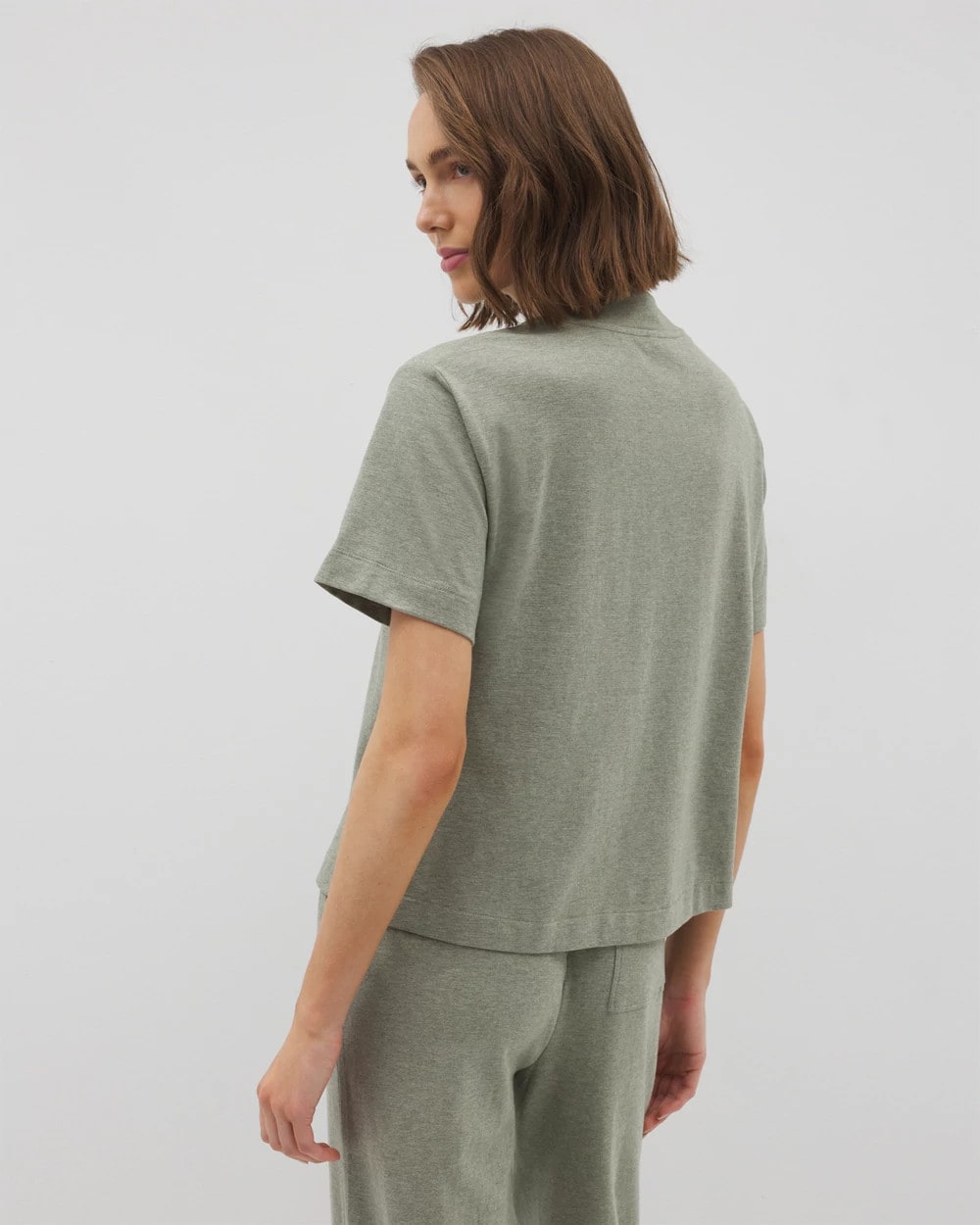 HEATHER HIGHLANDS Button-Front Pajama Tee