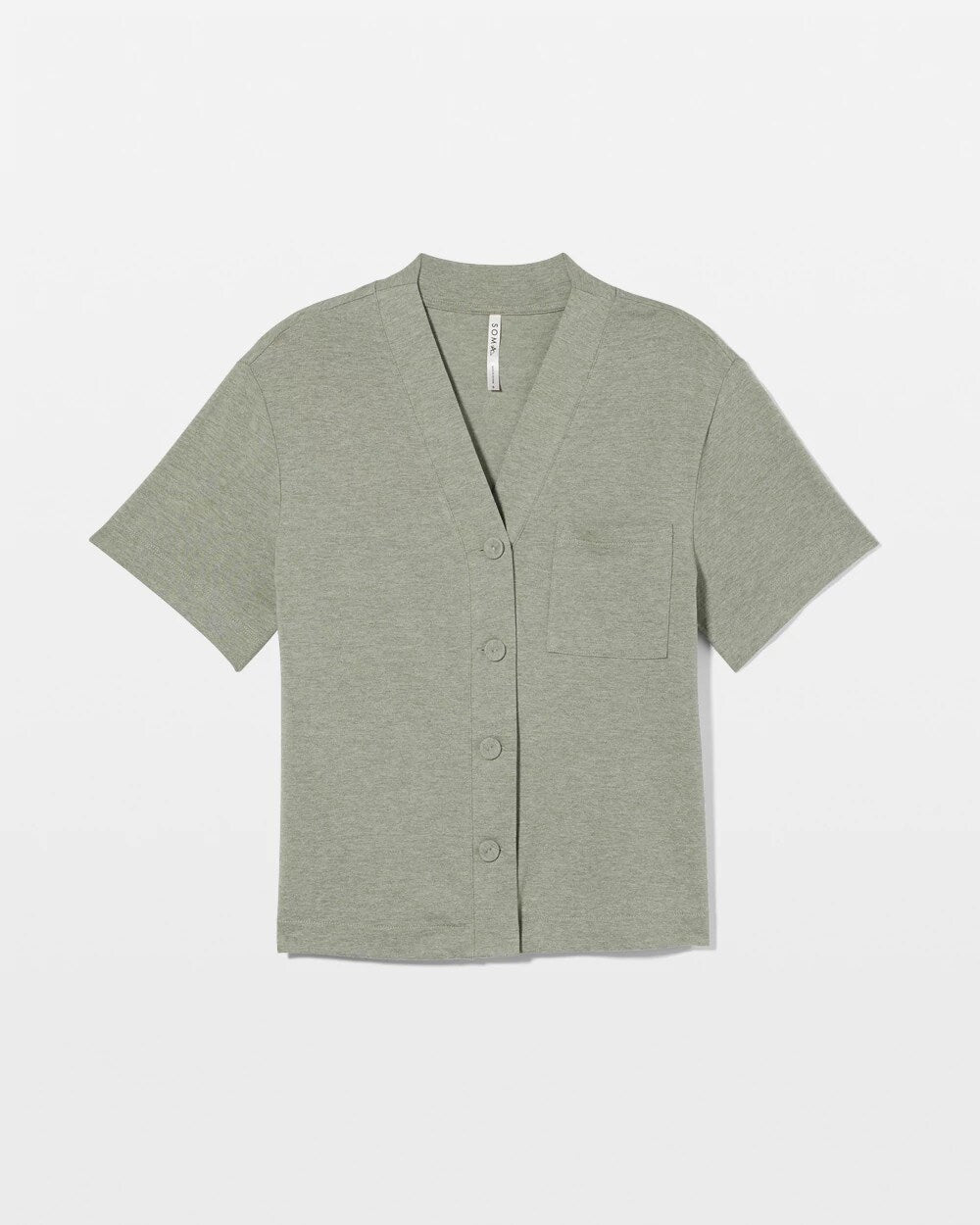 HEATHER HIGHLANDS Button-Front Pajama Tee