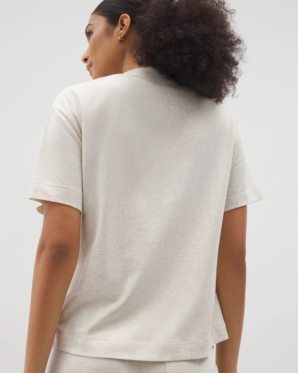 HEATHER CRYSTAL Button-Front Pajama Tee