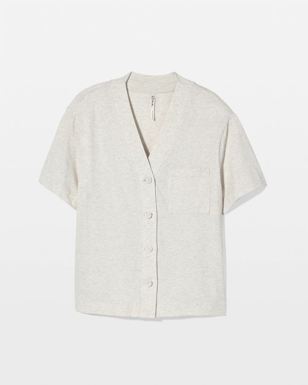 HEATHER CRYSTAL Button-Front Pajama Tee