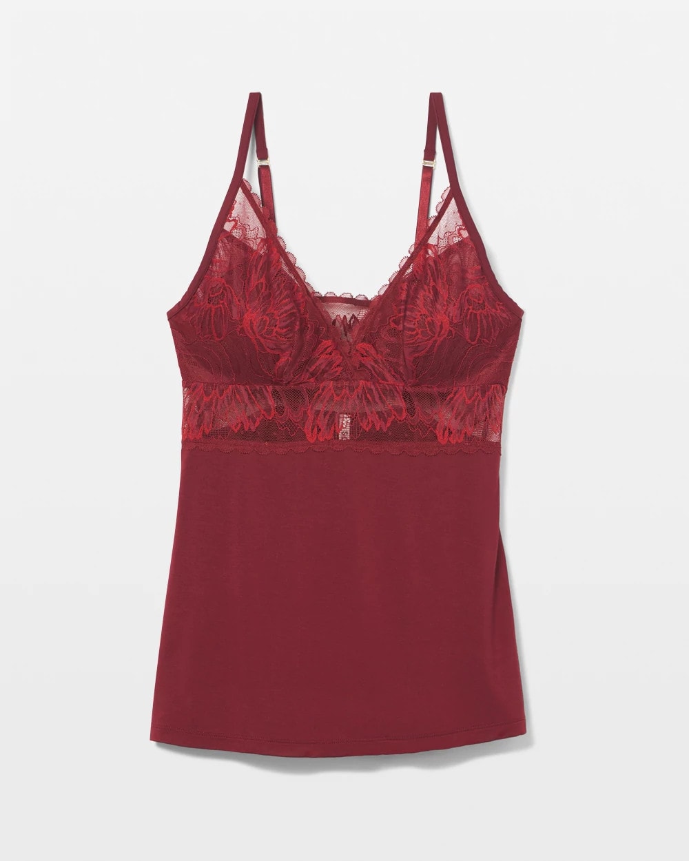 VERMILLION Pajama Cami With Plunge Necklline