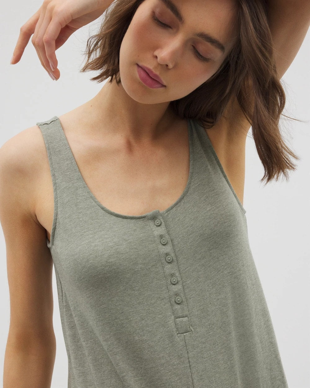 HEATHER HIGHLANDS Henley Jumpsuit
