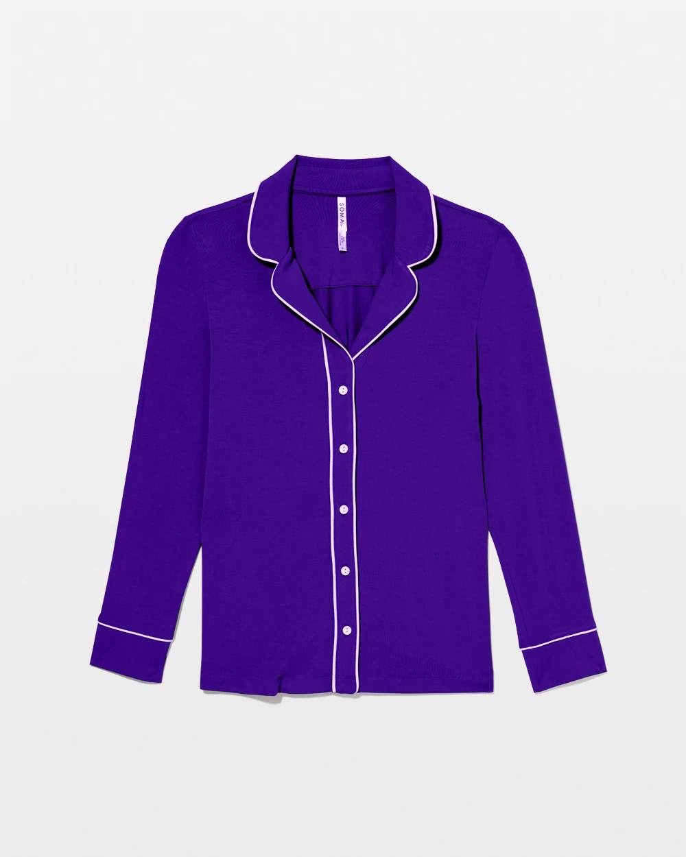PASSIONFLOWER Long-Sleeve Notch Collar Pajama Top
