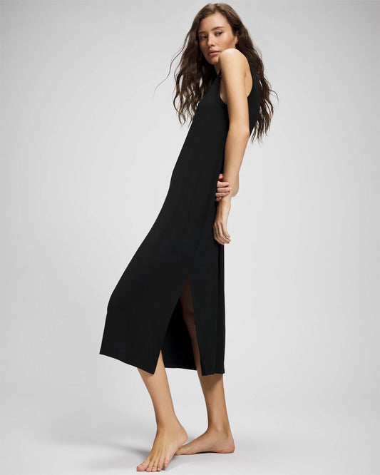 BLACK Long Tank Sleepshirt