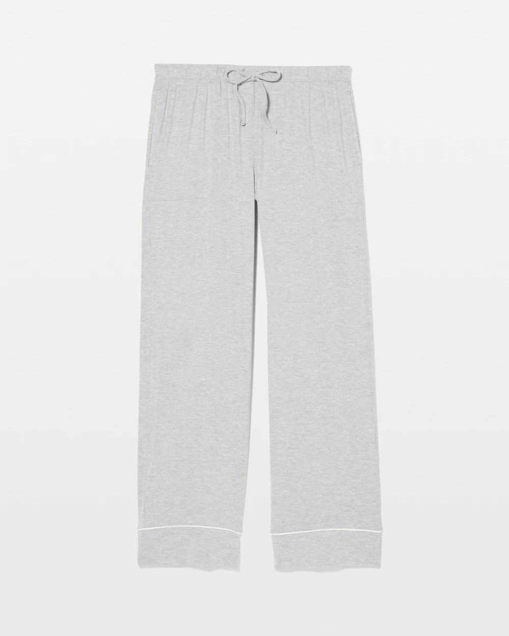 HEATHER OPAL GRAY Solid Piped Pajama Pants