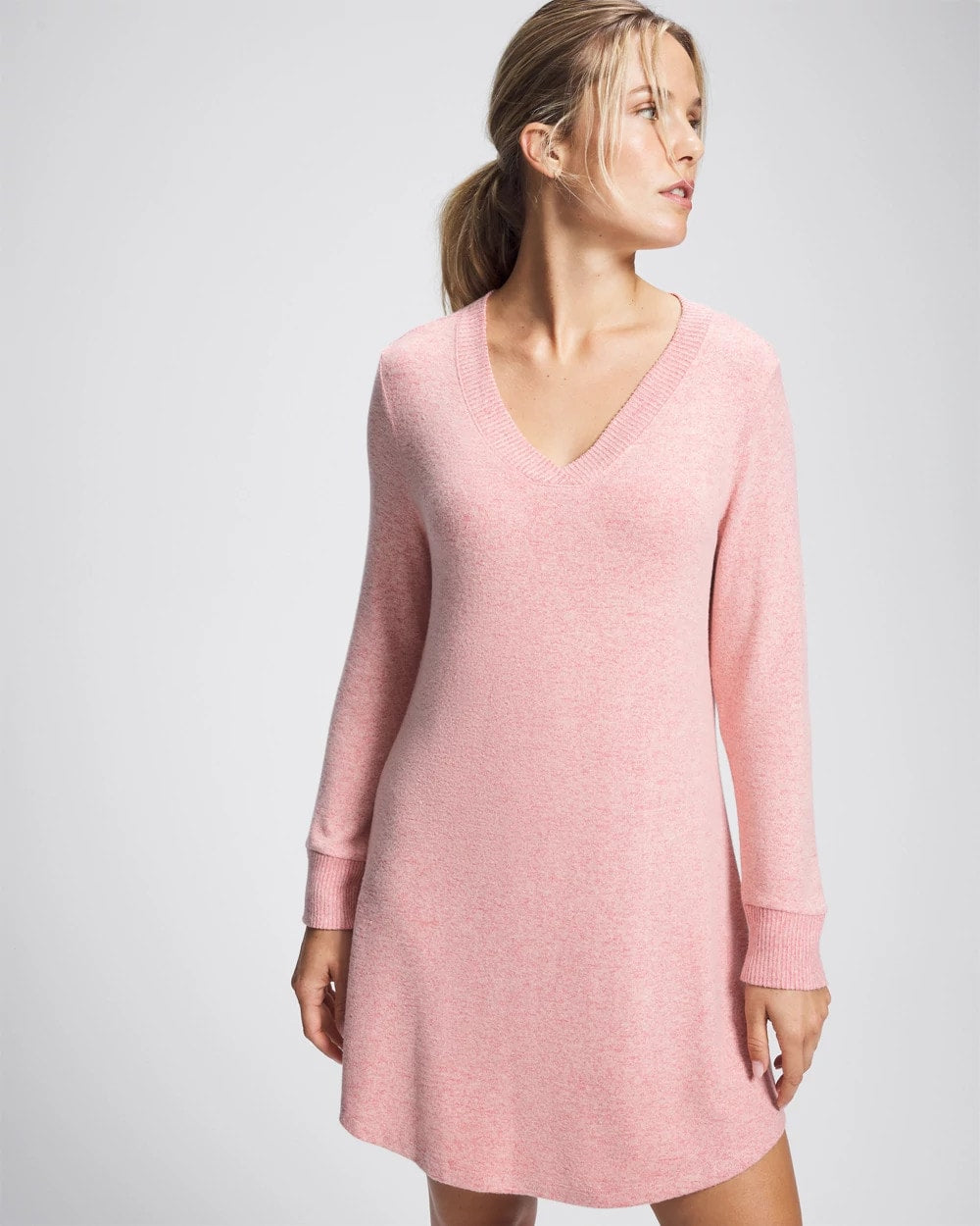 CAMEO PINK/DUSTY ROSE Long Sleeve Sleepshirt