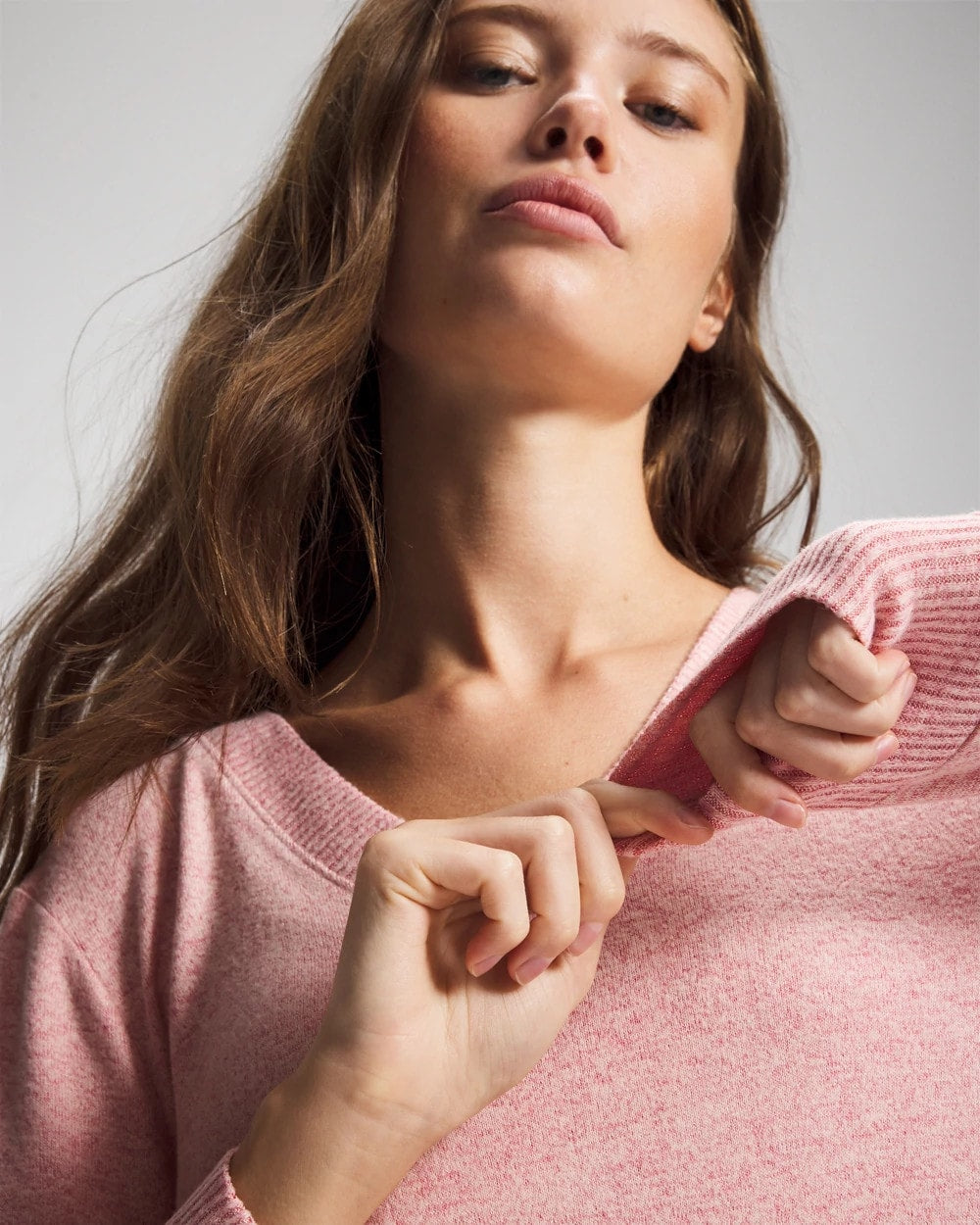 CAMEO PINK/DUSTY ROSE Long Sleeve Midi Sleepshirt