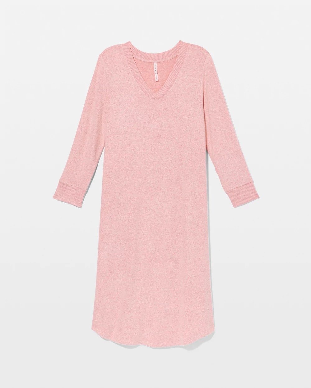 CAMEO PINK/DUSTY ROSE Long Sleeve Midi Sleepshirt