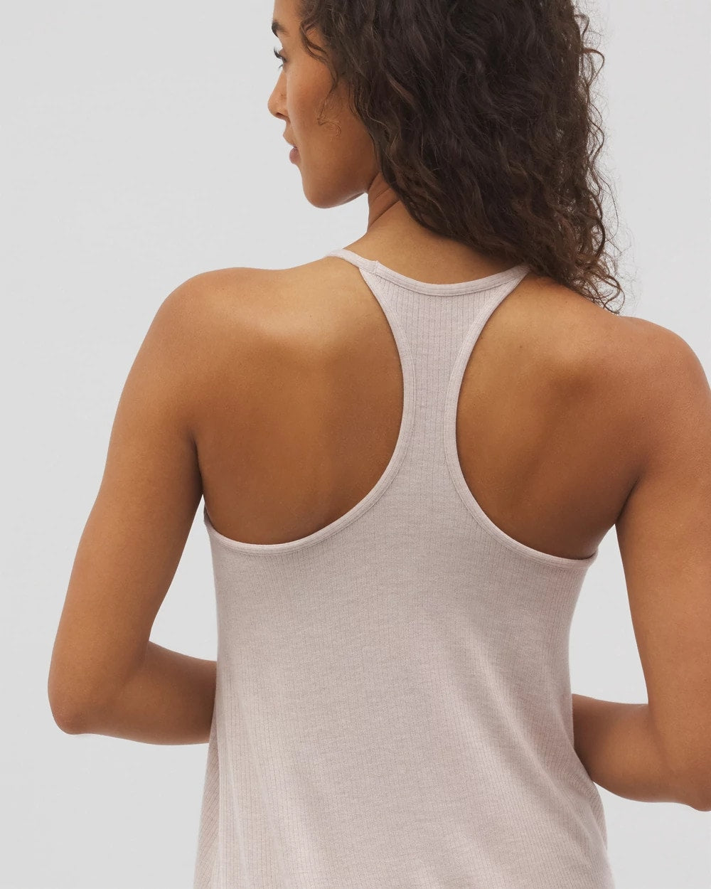 HEATHER BARELY THERE Lightweight Rib Knit Pajama Cami