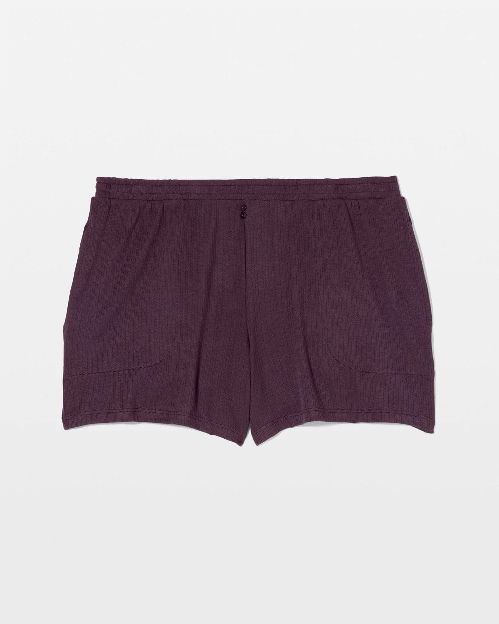 PLUM PERFECT Lightweight Rib Knit Pajama Shorts