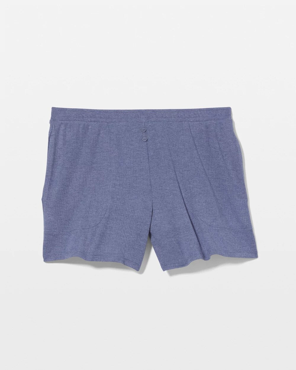 HEATHER DUSK Lightweight Rib Knit Pajama Shorts