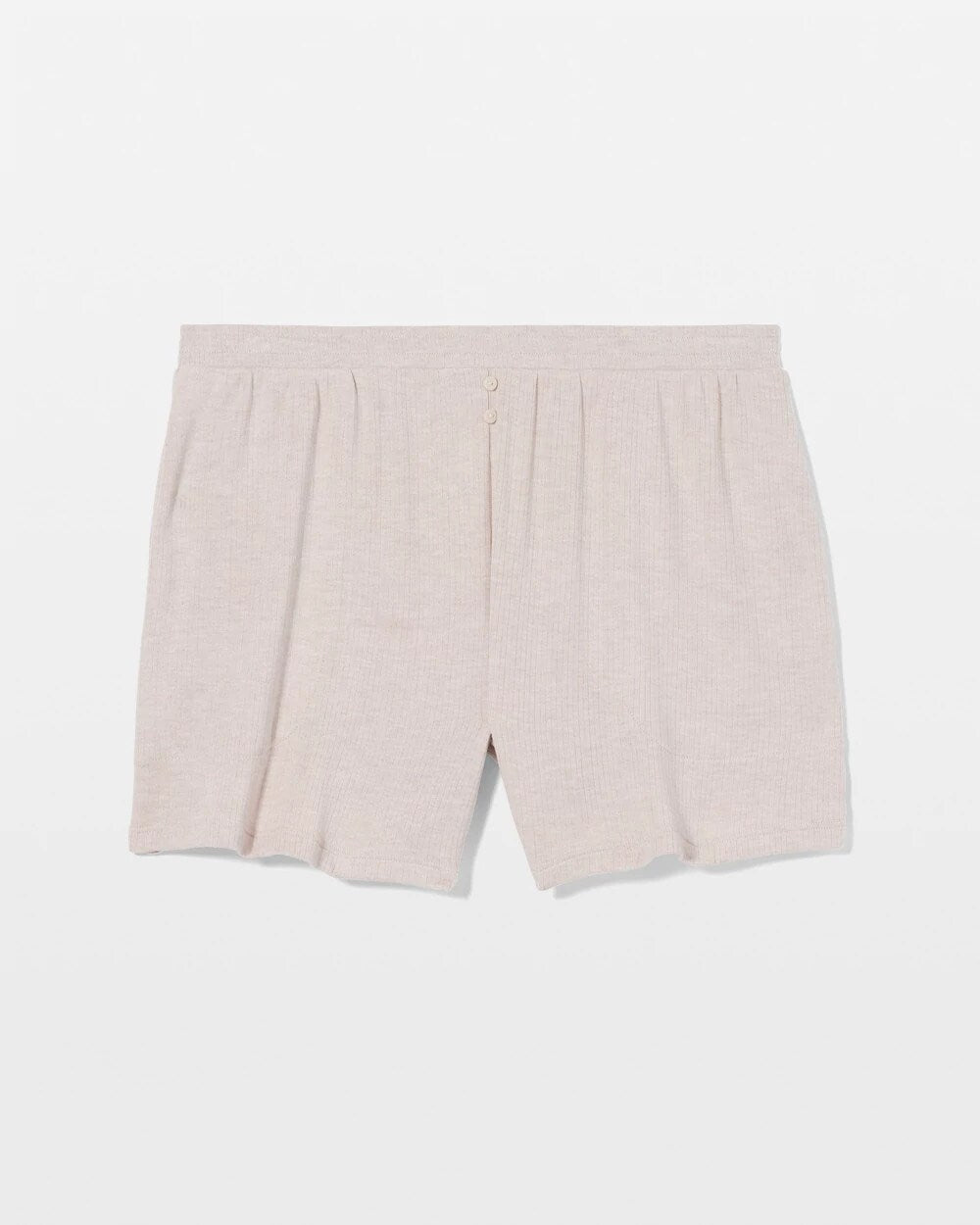 HEATHER BARELY THERE Lightweight Rib Knit Pajama Shorts