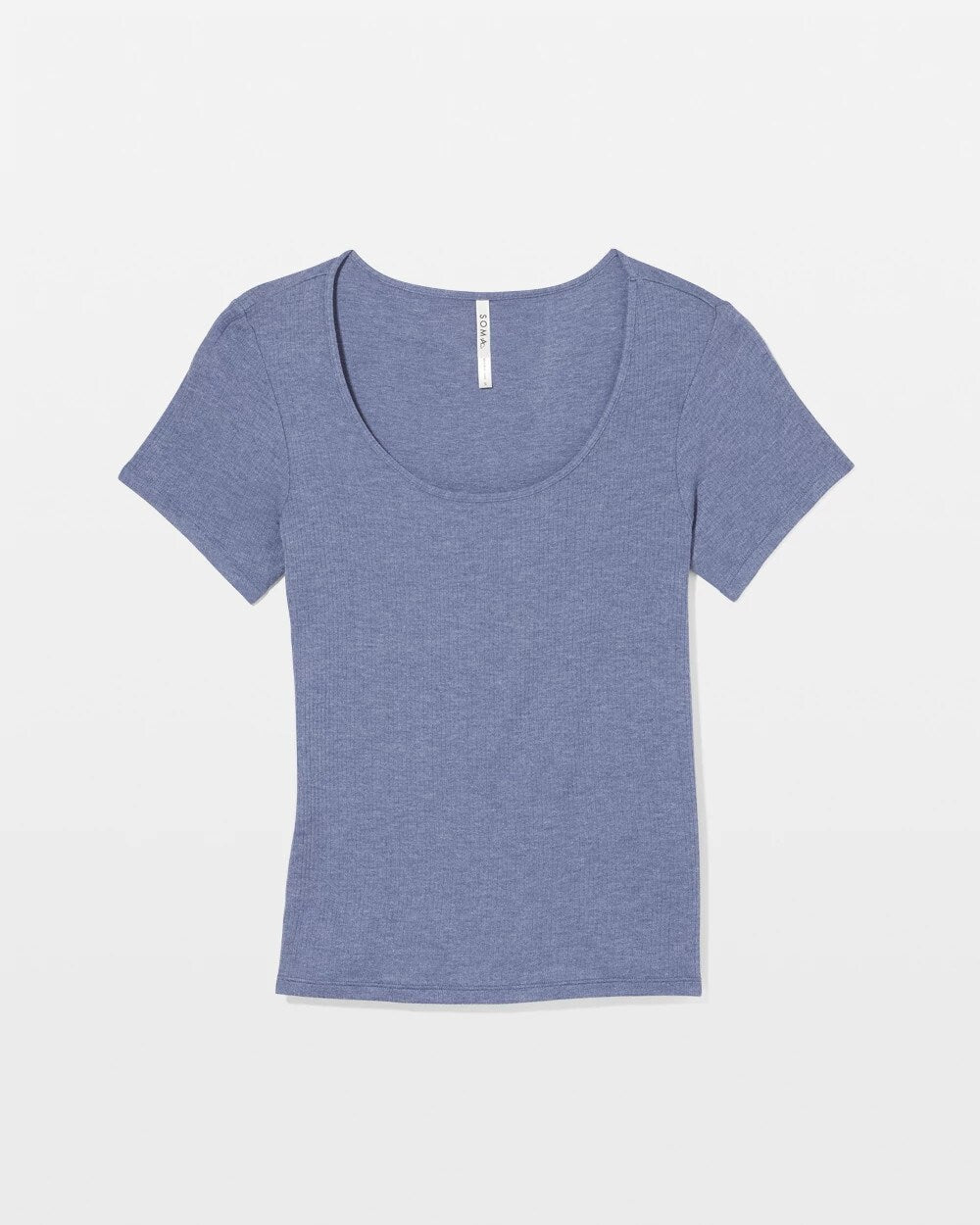 HEATHER DUSK Lightweight Rib Knit Short Sleeve Pajama Tee