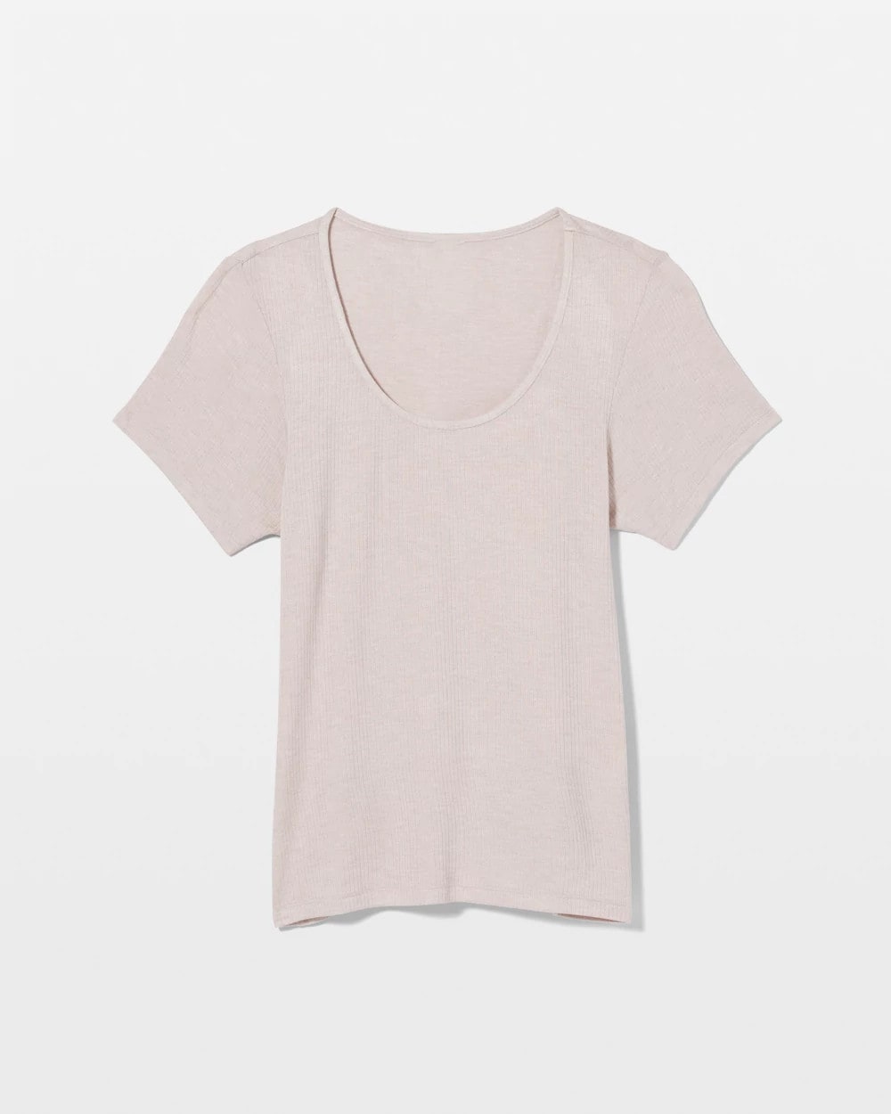HEATHER BARELY THERE Lightweight Rib Knit Short Sleeve Pajama Tee