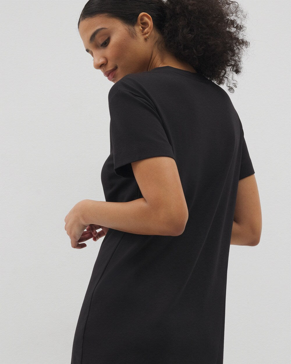 BLACK Short-Sleeve Sleepshirt