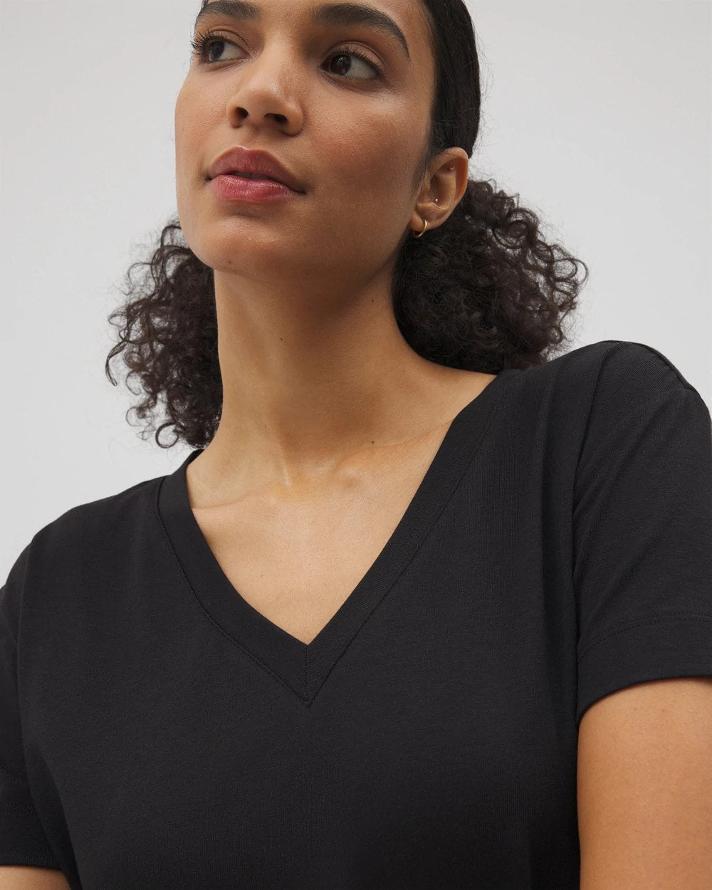 BLACK Short-Sleeve Sleepshirt