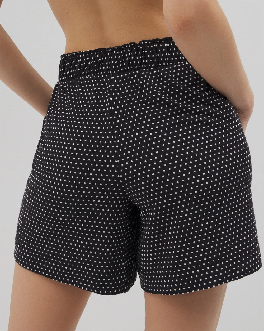 THOUGHTFUL DOT BLACK Long Pajama Shorts