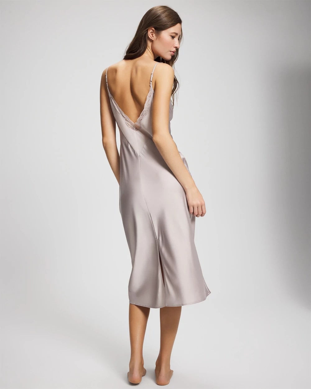 GRAY GLASS Lace Gown