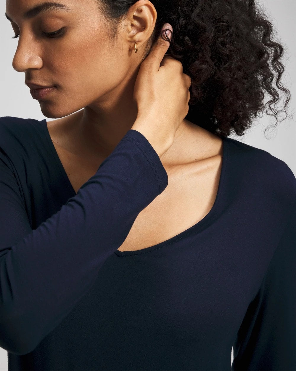 NIGHTFALL NAVY Long-Sleeve Pajama Top